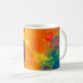 Farbiger Baum der Liebe Kaffeetasse (VorderseiteRechts)