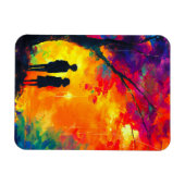 Farbiger Baum der Liebe Magnet (Horizontal)