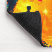 Farbiger Baum der Liebe Mousepad (Ecke)