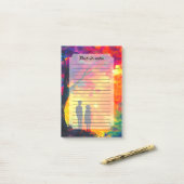 Farbiger Baum der Liebe Post-it Klebezettel (Auf Schreibtisch)