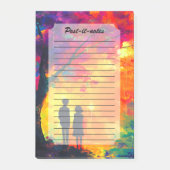 Farbiger Baum der Liebe Post-it Klebezettel (Vorderseite)