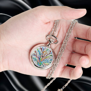 Farbiger Baum des Lebens Armbanduhr