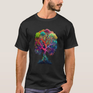 Farbiger Baum des Lebens Keltische Wald Natur cons T-Shirt