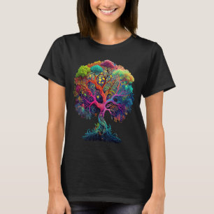Farbiger Baum des Lebens Keltische Wald Natur cons T-Shirt