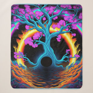 Farbiger Baum des Lebens Sherpadecke