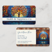 Farbiger Baum des Lebens Visitenkarte (Vorne/Hinten)