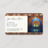 Farbiger Baum des Lebens Visitenkarte (Rückseite)