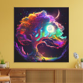 Farbiger Baum Monte Galaxy Fantasie Leinwanddruck (Insitu (Wohnzimmer))