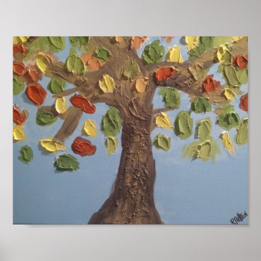 Farbiger Baum Poster (Vorne)