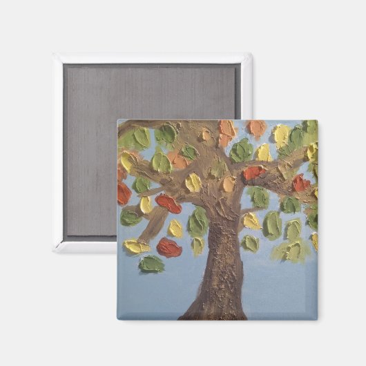 Farbiger Baummagnet Magnet (Vorderseite/Rückseite)