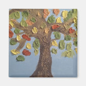 Farbiger Baummagnet Magnet (Vorne)