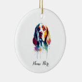 Farbiger Beagle Keramik Ornament (Rechts)