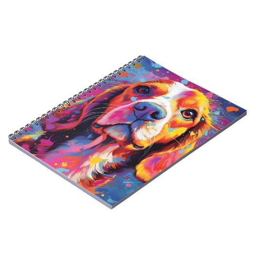 Farbiger Beagle Notizblock (Linke Seite)