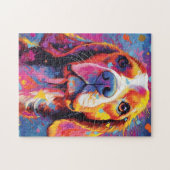 Farbiger Beagle Puzzle (Horizontal)
