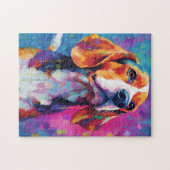 Farbiger Beagle Puzzle (Horizontal)