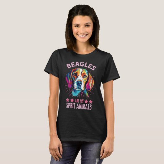 Farbiger Beagle T-Shirt (Vorne ganz)
