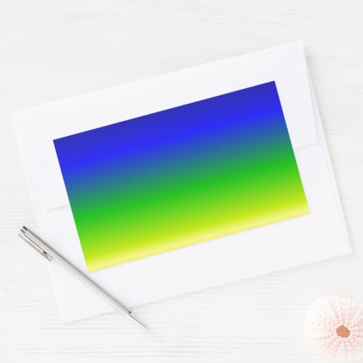 Farbiger, benutzerdefinierter Designer Rechteckiger Aufkleber (Umschlag)