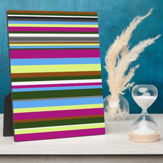 Farbiger, benutzerdefinierter Designerstreifen Fotoplatte