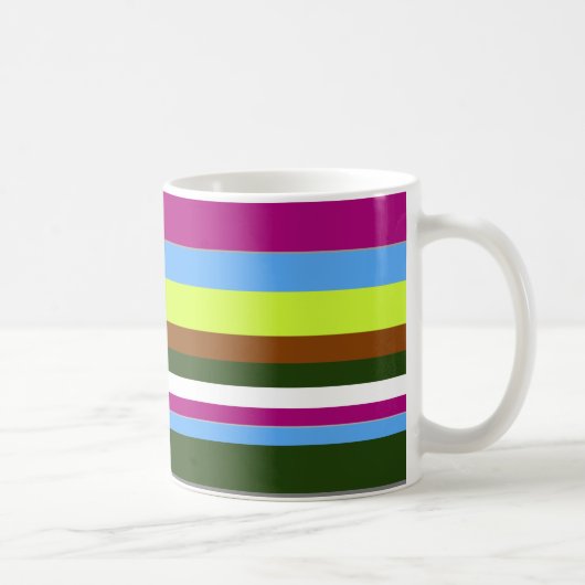 Farbiger, benutzerdefinierter Designerstreifen Kaffeetasse (Rechts)
