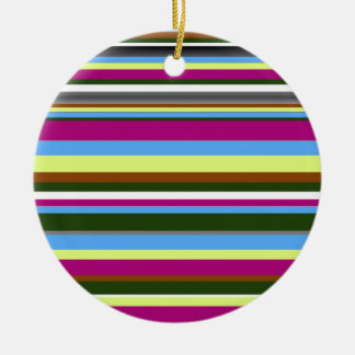 Farbiger, benutzerdefinierter Designerstreifen Keramik Ornament