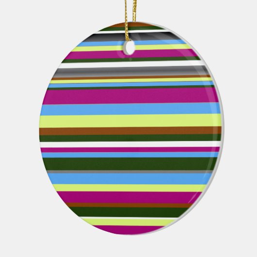 Farbiger, benutzerdefinierter Designerstreifen Keramik Ornament (Links)