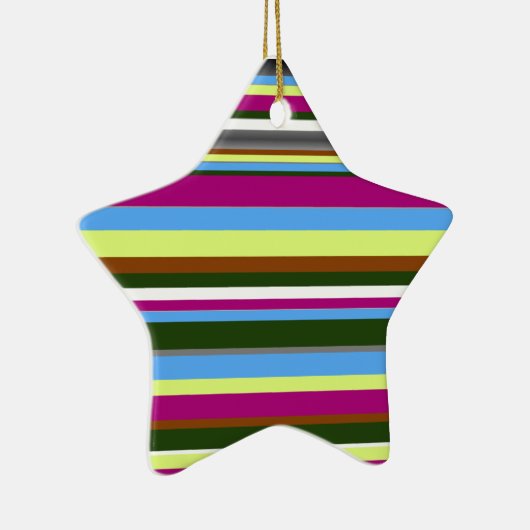 Farbiger, benutzerdefinierter Designerstreifen Keramik Ornament (Rechts)