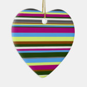 Farbiger, benutzerdefinierter Designerstreifen Keramik Ornament (Rechts)