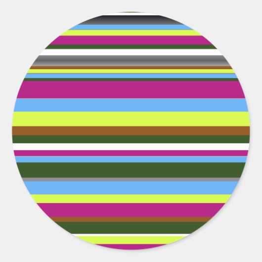 Farbiger, benutzerdefinierter Designerstreifen Runder Aufkleber (Vorderseite)