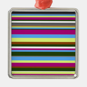 Farbiger, benutzerdefinierter Designerstreifen Silbernes Ornament