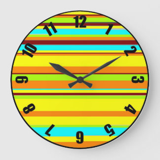 Farbiger, benutzerdefinierter Strip-Designer Große Wanduhr