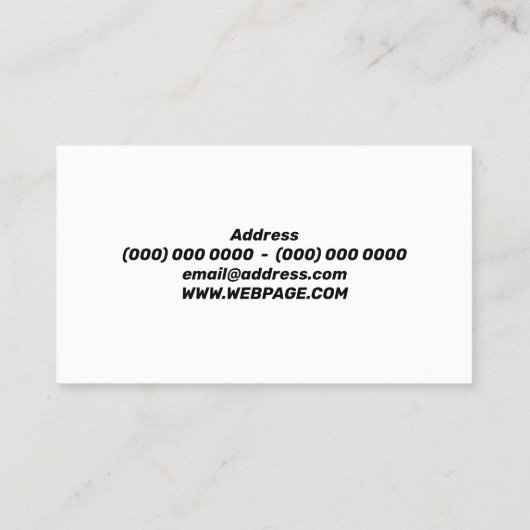 Farbiger bewegter, feiner Text Visitenkarte (Rückseite)