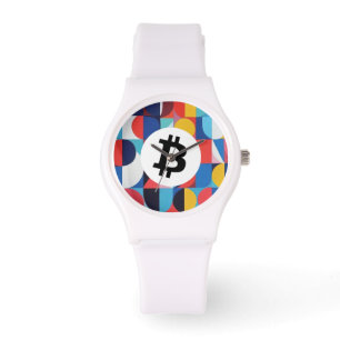 Farbiger Bitcoin Armbanduhr