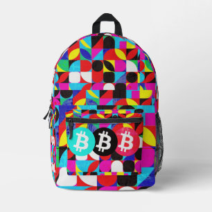 Farbiger Bitcoin (Vibrant HD) Bedruckter Rucksack