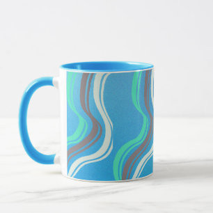 Farbiger blauer Becher Tasse