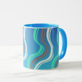 Farbiger blauer Becher Tasse (VorderseiteRechts)