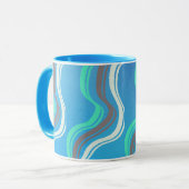 Farbiger blauer Becher Tasse (Vorderseite Links)