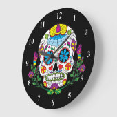 Farbiger Blumen-mexikanischer Große Wanduhr (Winkel)