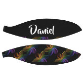 Farbiger Blumendruck schwarz Basketball (Panele)