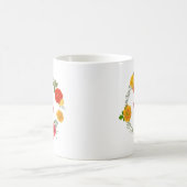 Farbiger Blumenkranz - Für den Muttertag Kaffeetasse (Mittel)