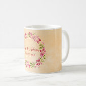 Farbiger Blumenkranz Kaffeetasse (VorderseiteRechts)