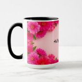 Farbiger Blumenrahmen Tasse (Links)
