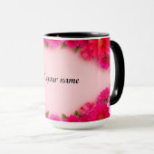 Farbiger Blumenrahmen Tasse (VorderseiteRechts)