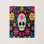 Farbiger Blumentag der Toten Puzzle (Vertikal)