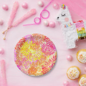 Farbiger Blütenfrühling Pappteller (Party)