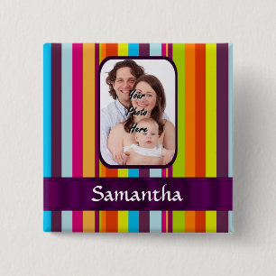 Farbiger Bonbenstreifen Button