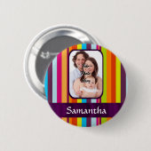 Farbiger Bonbenstreifen Button (Vorne & Hinten)