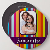 Farbiger Bonbenstreifen Button (Vorne & Hinten)