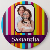 Farbiger Bonbenstreifen Button (Vorderseite)