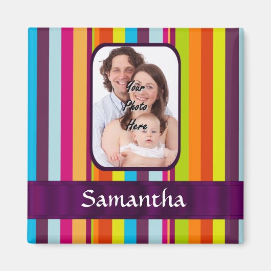 Farbiger Bonbenstreifen Magnet (Vorne)