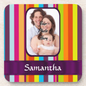 Farbiger Bonbenstreifen Untersetzer (Vorderseite)